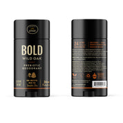 Bold Wild Oak prebiotic deodorant stick.